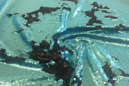 Paillette twice turquoise/noir mat